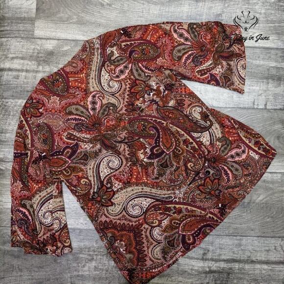 New Direction Curvy 3/4 Sleeve top Size 0X - Picture 2 of 2